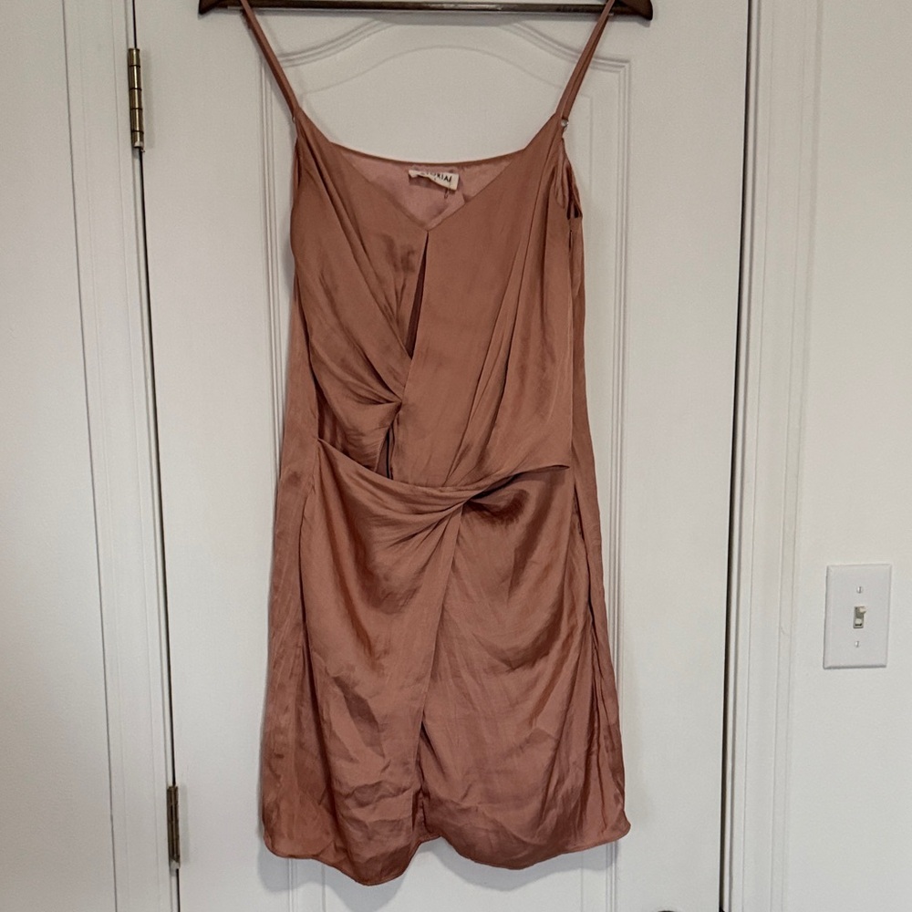 Storia Satin Dress in Blush Pink